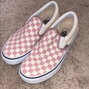 Vans Slip On Low Top Pink Checkered